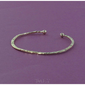 Hammered irregular bangle GP