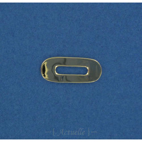 Barrette arrondie ajourée lisse PO