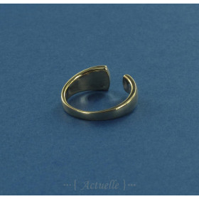 Bague bouts arrondis martelés PO