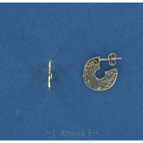 Hammered target earring