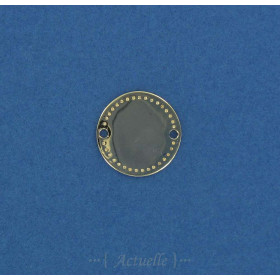 Médaille ronde points gravés 20mm PO