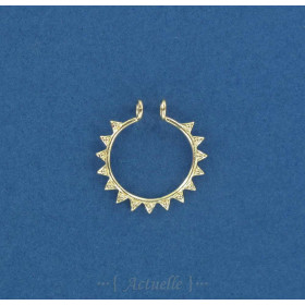 Pendentif cercle avec piques & boules PO