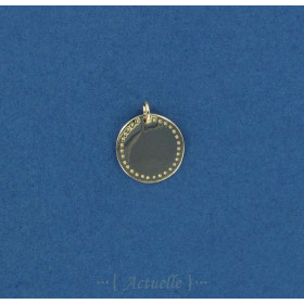 Engraved points round medal 15mm