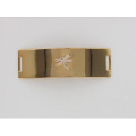 Barrette Incurvée Libellule Evidée PO
