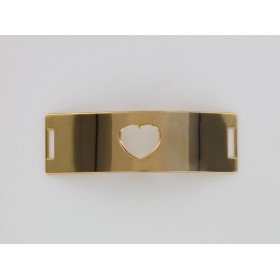 Barrette Incurvée Coeur Evidé PO
