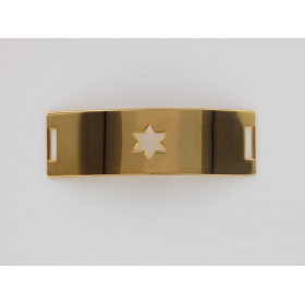 Barrette Incurvée Etoile de David Evidée PO