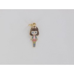 Enameled Dark hair girl