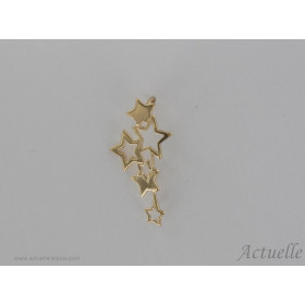 Boucle d'oreille montante étoile PO