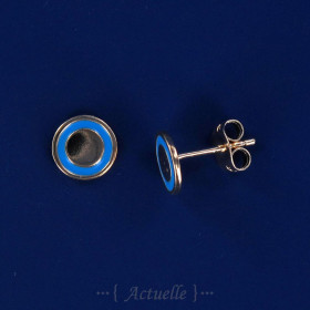 Enamel Rond B Earring GP