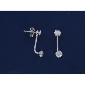 Pendientes rincón 4mm & CZ Up&Down