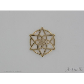 Floral arabesque 20 mm Gold plated