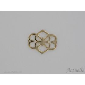 4 hearth Arabesque 15 mm Gold Plated