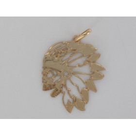 Skull Indien Openwork Gold plated