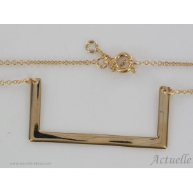 Necklace Rectangle chic 40 mm GP