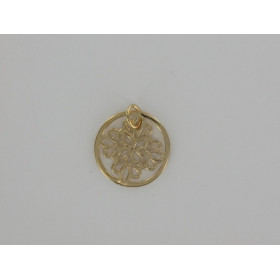 Circle Arabesque Flower Gold plated