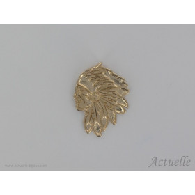 American indian head Profil Gold plated