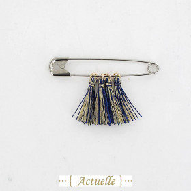 Dark blue tassel & gold thread GP