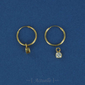 Loop CZ bezel setting 5mm GP