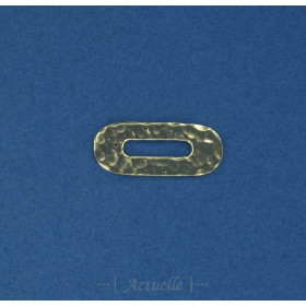 Barrette arrondie ajourée martelée PO