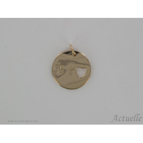 Medal I love you engraved 15 mm GP