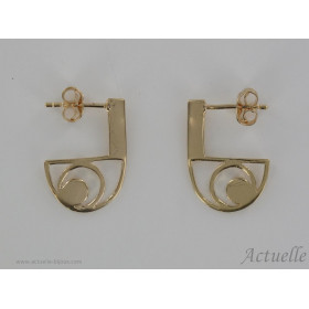 Earring Geo Semi-moon in GP