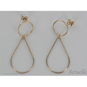 Earring movable Drop 25mm GP