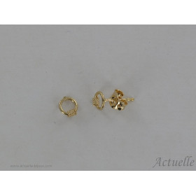 Earring with movable ring inka 6mm GP