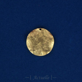 Médaille incurvée effet brut PO