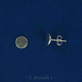 7mm hammered circle earrings