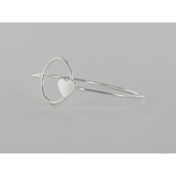 Heart in ring bangle 56