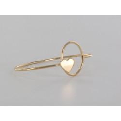 Heart in ring bangle 56