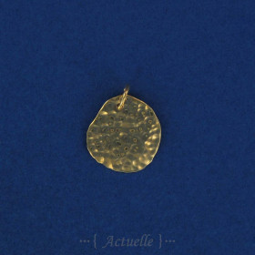 Pastille irrégulière martelée 14mm PO
