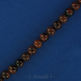 String 42cm Mahogany obsidian 8mm balls beads