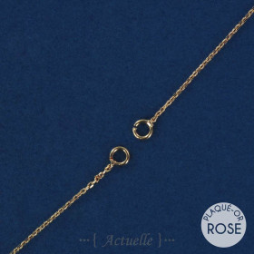 Pulsera cable chain wire 30x16cm 2PARTS pink gold plated