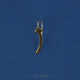 Boucle d'oreille montante croix PO