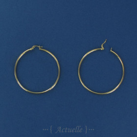 Hoop earrings 60mm GP