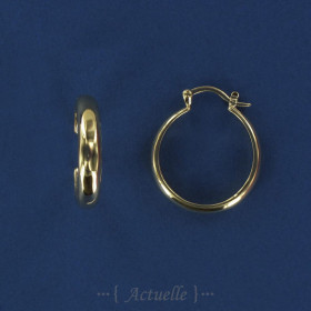 Large hoop earrings 30mm GP