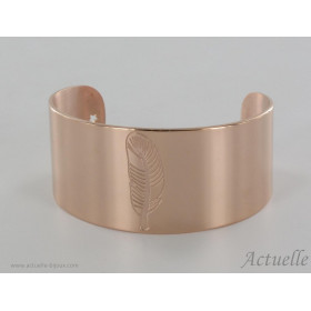 Bangle feather Gold color