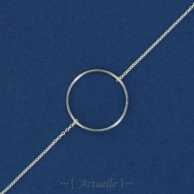 Bracelet 1 large rings 22 x 18 GP