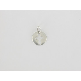 Mini charm's rond Croix ajourée