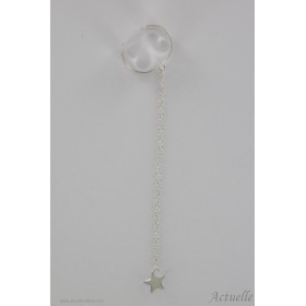 Earring  star chains gold plated