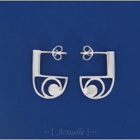 Earring Geo Semi-moon in GP