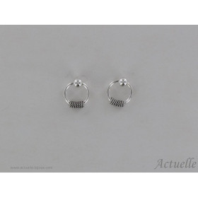 Earring with movable ring inka 8mm GP