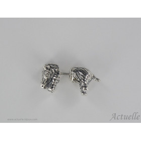 Pendientes cebra clip silicona