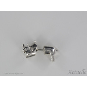 Pendientes rinoceronte clip silicona