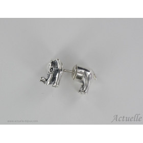 Pendientes elefante clip silicona