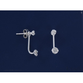 Earring Round CZ Up&Down in