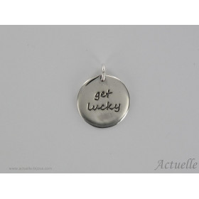 Médaille gravée "get lucky"