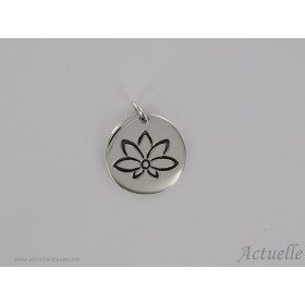 Lotus medal engraved 15 mm GP
