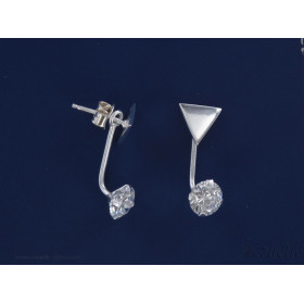 Pendientes triángulo 7mm & CZ Up&Down